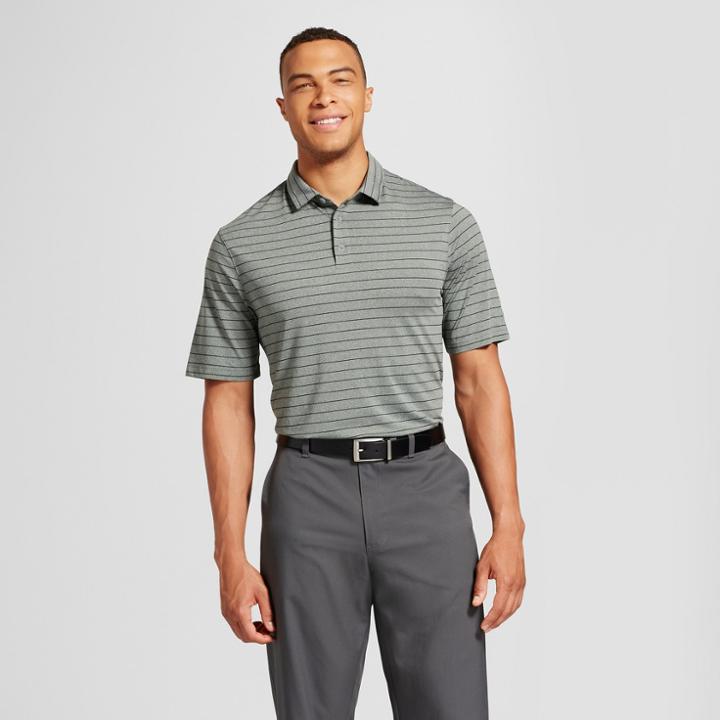 Men's Big & Tall Stripe Golf Polo Shirt - C9 Champion Forest Grove Green