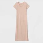 Women's Short Sleeve T-shirt Dress - Universal Thread Blush
