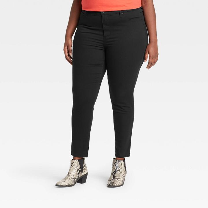 Women's Plus Size Mid-rise Curvy Skinny Jeans - Universal Thread Black Wash