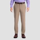 Haggar Men's Cool 18 Pro Slim Fit Flat Front Casual Pants - Tan