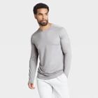 Men's Long Sleeve Soft Gym T-shirt - All In Motion Light Gray M, Men's,