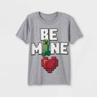 Kids' Minecraft Be Mine Short Sleeve Graphic T-shirt - Gray