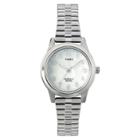 Women's Timex Expansion Band Watch - Silver/mother Of Pearl T2m826jt,