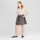 Girls' Knit To Woven With Tulle Skirt Dress - Cat & Jack Blush