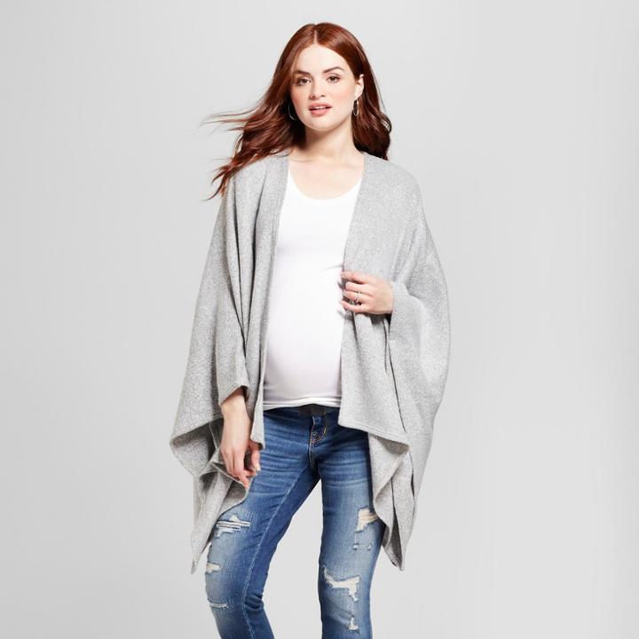 Maternity Cozy Wrap Cardigan - Isabel Maternity By Ingrid & Isabel Heather Gray One Size, Infant Girl's