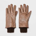 Women's Leather Gloves - A New Day Taupe