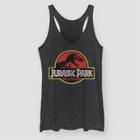 Women's Jurassic Park Tank Top (juniors') - Black Heather
