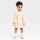 Grayson Collective Toddler Girls' French Terry Tie-dye Long Sleeve Dress - Peach Orange
