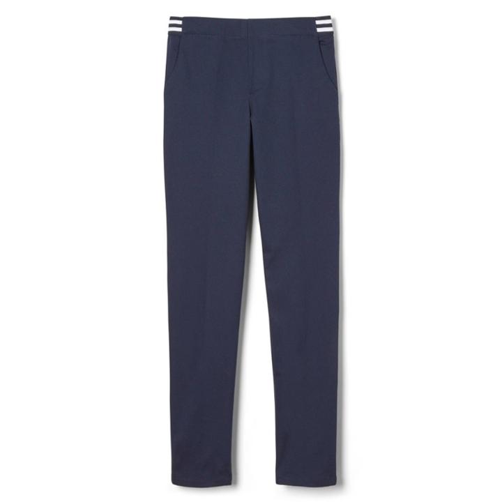French Toast Girls' Uniform Pull-on Pants With Contrast Waistband - Navy