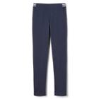 French Toast Girls' Uniform Pull-on Pants With Contrast Waistband - Navy