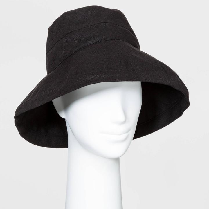 Women's Bucket Hats - A New Day Black One Size, Women's