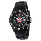 Women's Crayo Shrine Silicone Strap Watch-black, Black