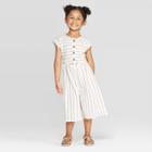 Toddler Girls' Striped Bodysuit - Art Class Cream