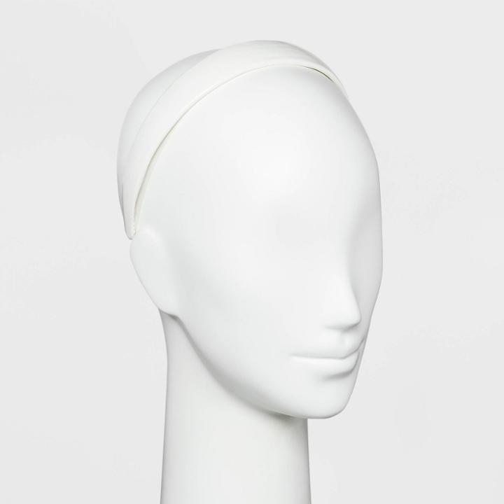 Target Wide Pu Cover Plastic Headband - Wild Fable White