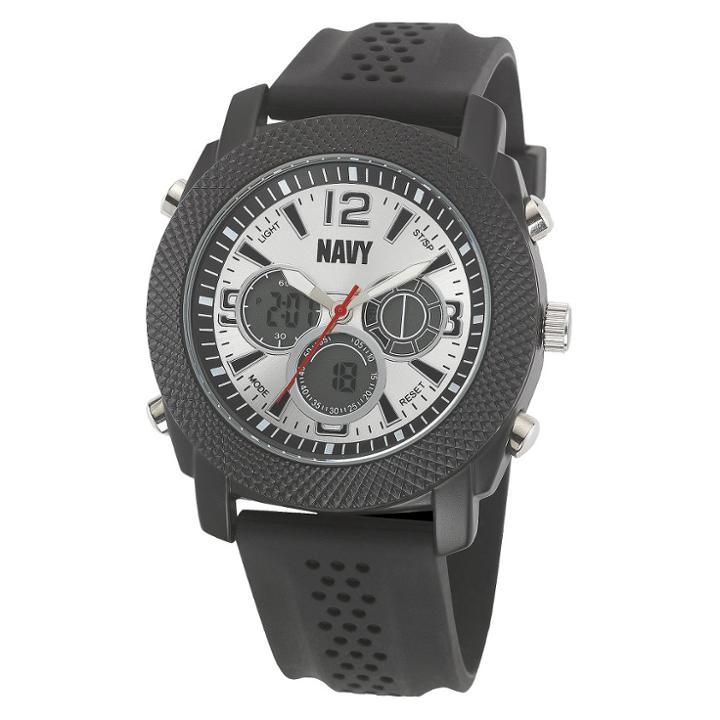 Men's' Wrist Armor U.s. Navy C21 Analog-digital Quartz Watch - Black & Silver,