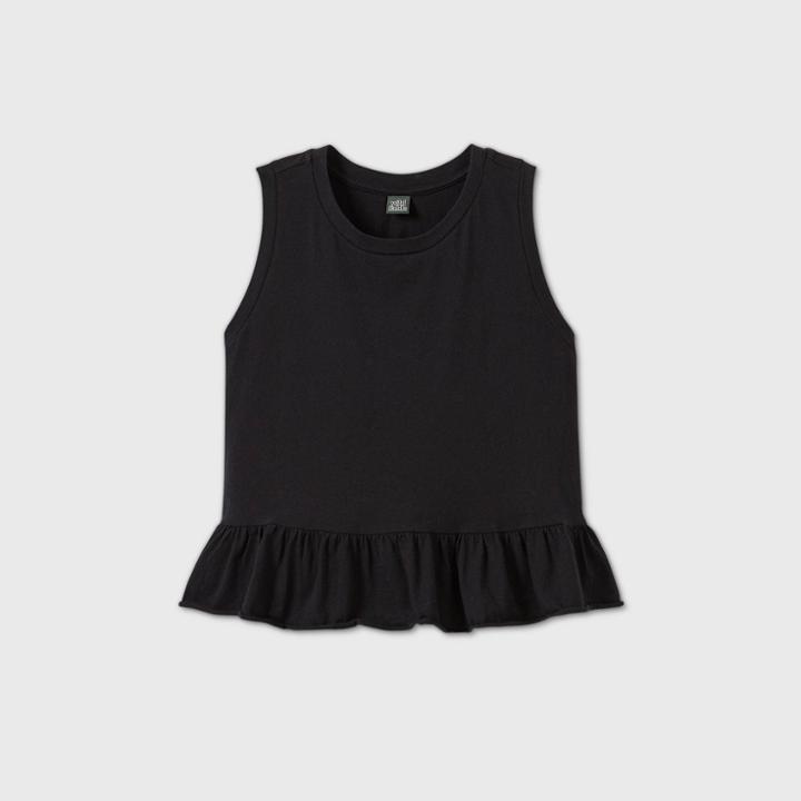 Women's Peplum Tank Top - Wild Fable Black