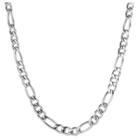 Men's Crucible Stainless Steel Polished Figaro Chain Necklace (6.9mm),