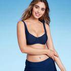 Women's Seamed Underwire Bikini Top - Kona Sol Navy Blue
