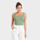 Women's Square Neck Tank Top - A New Day Green