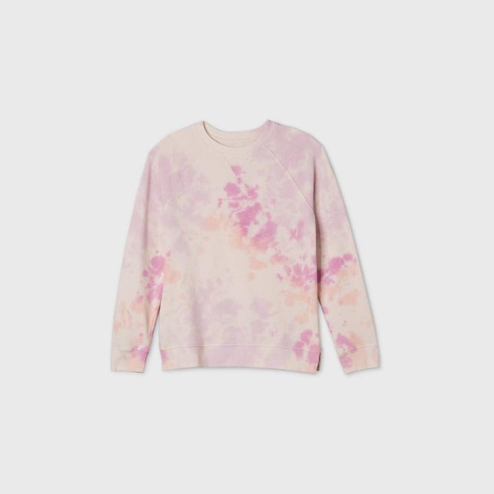 Kids' French Terry Pullover Sweatshirt - Cat & Jack Lavender/cream 2t, Purple/ivory