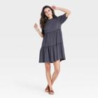 Women's Short Sleeve Babydoll Dress - Knox Rose Gray