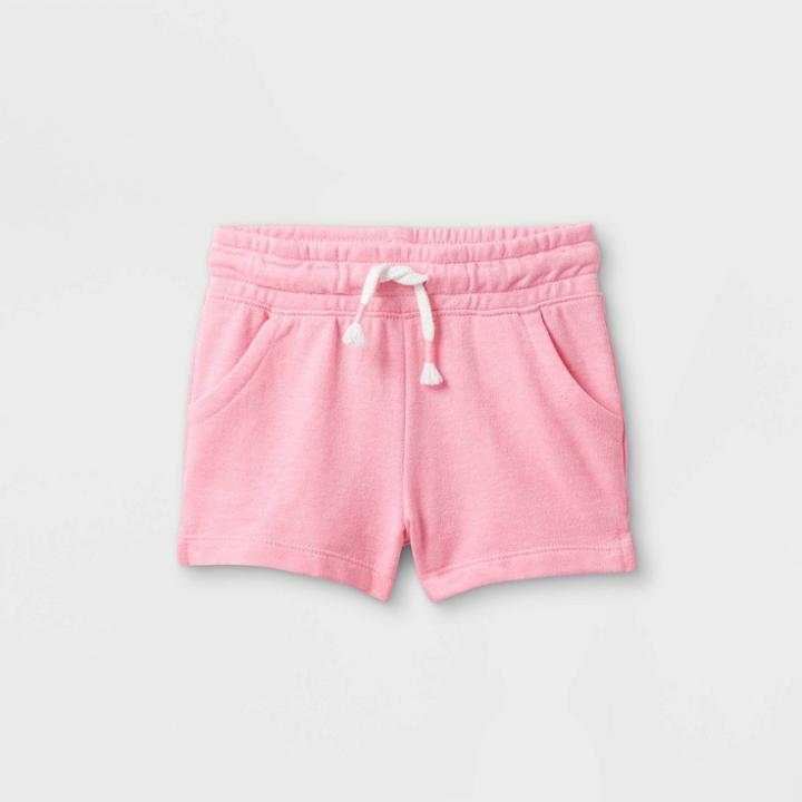 Toddler Girls' Knit Pull-on Shorts - Cat & Jack Bright Pink