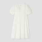 Women's Plus Size Puff Short Sleeve Dress - A New Day White