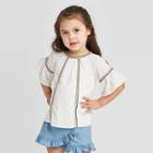 Toddler Girls' Woven Cold Shoulder Blouse - Art Class White 12m, Toddler Girl's