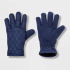 Boys' Quilted Gloves - Cat & Jack Navy 4-7, Boy's, Blue