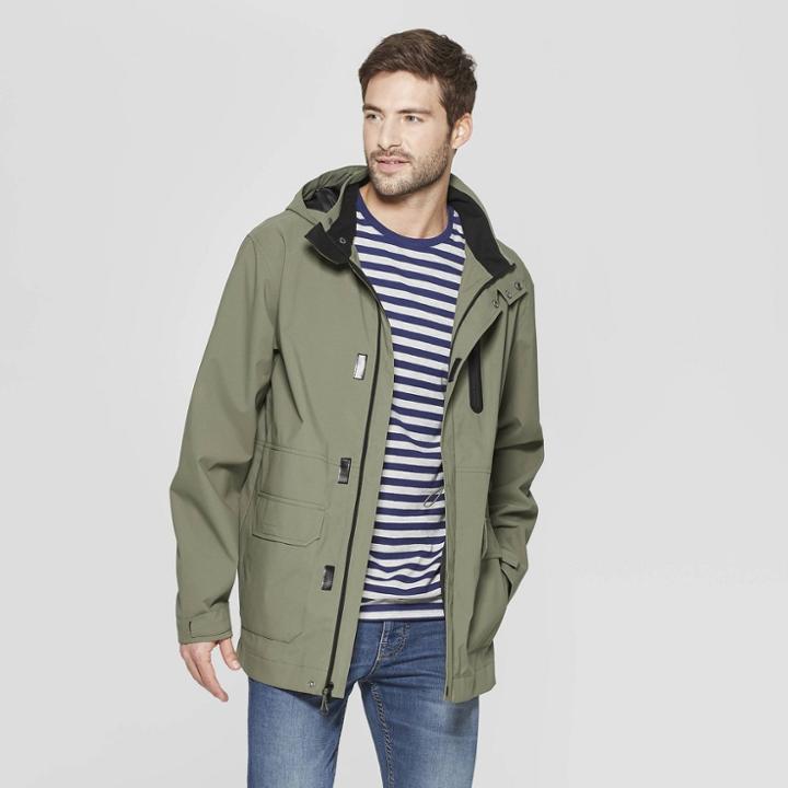 Men's Elevated Rain Jacket - Goodfellow & Co Olive