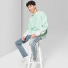 Men's Tie Dye Regular Fit Long Sleeve French Terry Pullover Sweatshirt - Original Use Moonlight Jade