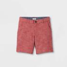 Boys' Flat Front Chino Shorts - Cat & Jack Warm Red