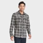 All In Motion Men's Woven Button Long Sleeve Athletic Top - All In