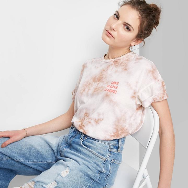 Short Sleeve T-shirt - Wild Fable Brown Tie-dye