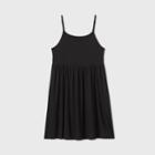 Women's Sleeveless Rib Knit Babydoll Dress - Wild Fable Black