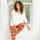 Women's Long Sleeve V-neck Cozy Ribbed T-shirt - Wild Fable Cream