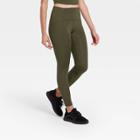 Women's Sculpted Linear Laser Cut High-waisted 7/8 Leggings 25 - All In Motion Olive Green