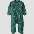 Baby Organic Cotton Thermal Trees Sleep N' Play - Little Planet By Carter's Green