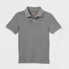 Petiteboys' Short Sleeve Interlock Uniform Polo Shirt - Cat & Jack Gray