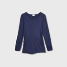 Maternity Long Sleeve Blouson Fitted Knit Top - Isabel Maternity By Ingrid & Isabel Xavier Navy Xs, Xavier Blue
