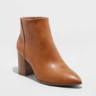Women's Luella Block Heeled Fashion Boots - A New Day Cognac