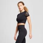 Women's Seamless Short Sleeve Crop Top - Joylab Black