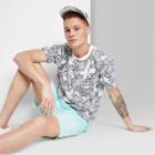 Adult Striped Casual Fit Short Sleeve T-shirt - Original Use Navy Blue/stripe
