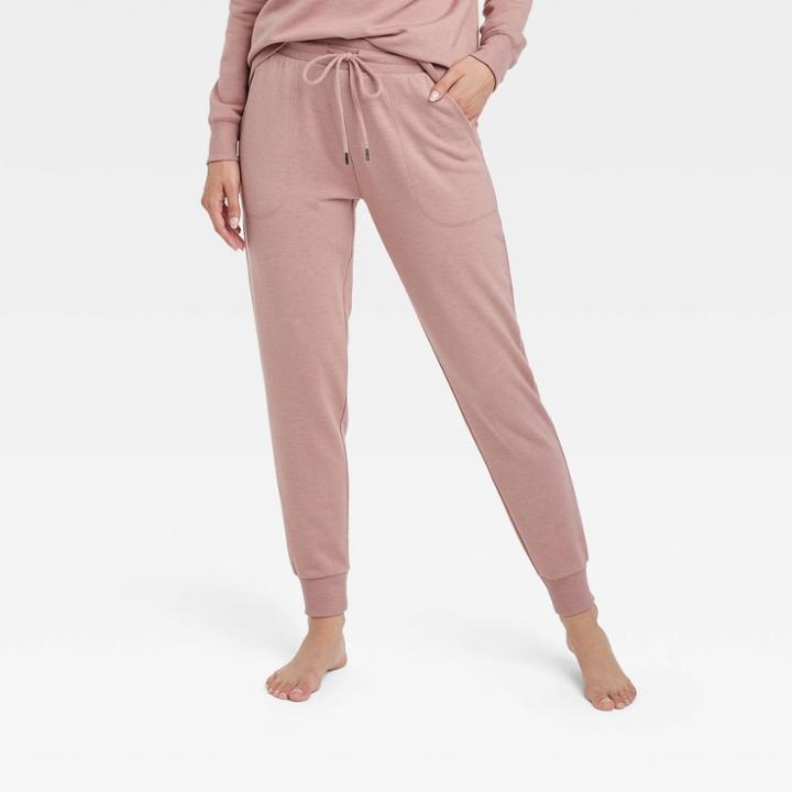 Women's Beautifully Soft Fleece Jogger Pants - Stars Above Pink