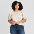 Women's Plus Size Short Sleeve Crewneck Sweatshirt - Universal Thread Gray 1x, Women's,