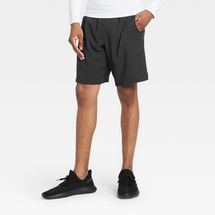 Men's 9 Lined Run Shorts - All In Motion Black S, Men's,