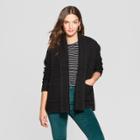 Women's Long Sleeve Shawl Open Cardigan - Universal Thread Black