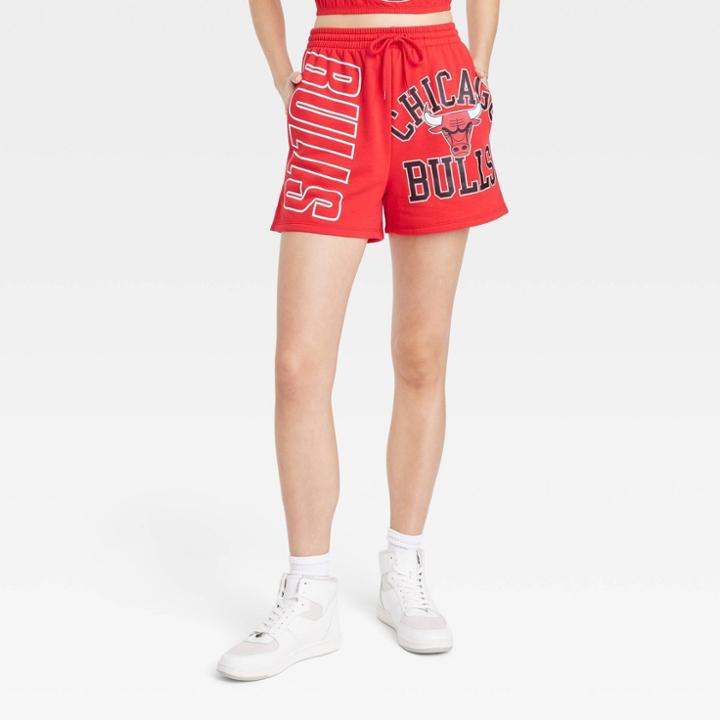 Women's Chicago Bulls Nba Graphic Shorts - Red