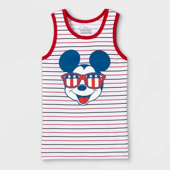 Boys' Disney Mickey Mouse American Shades Tank Top - White