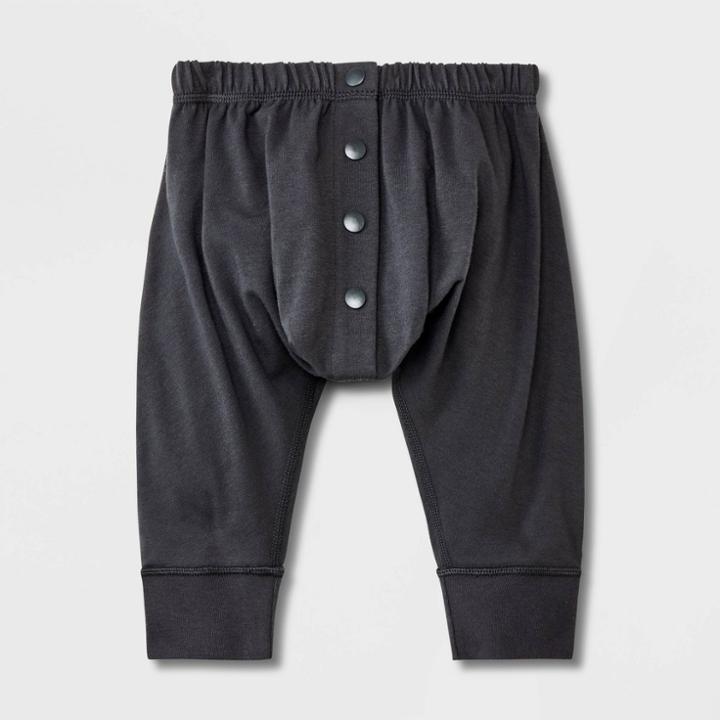 Baby Boys' Hip Dysplasia Snap Adaptive Pants - Cat & Jack Black Newborn